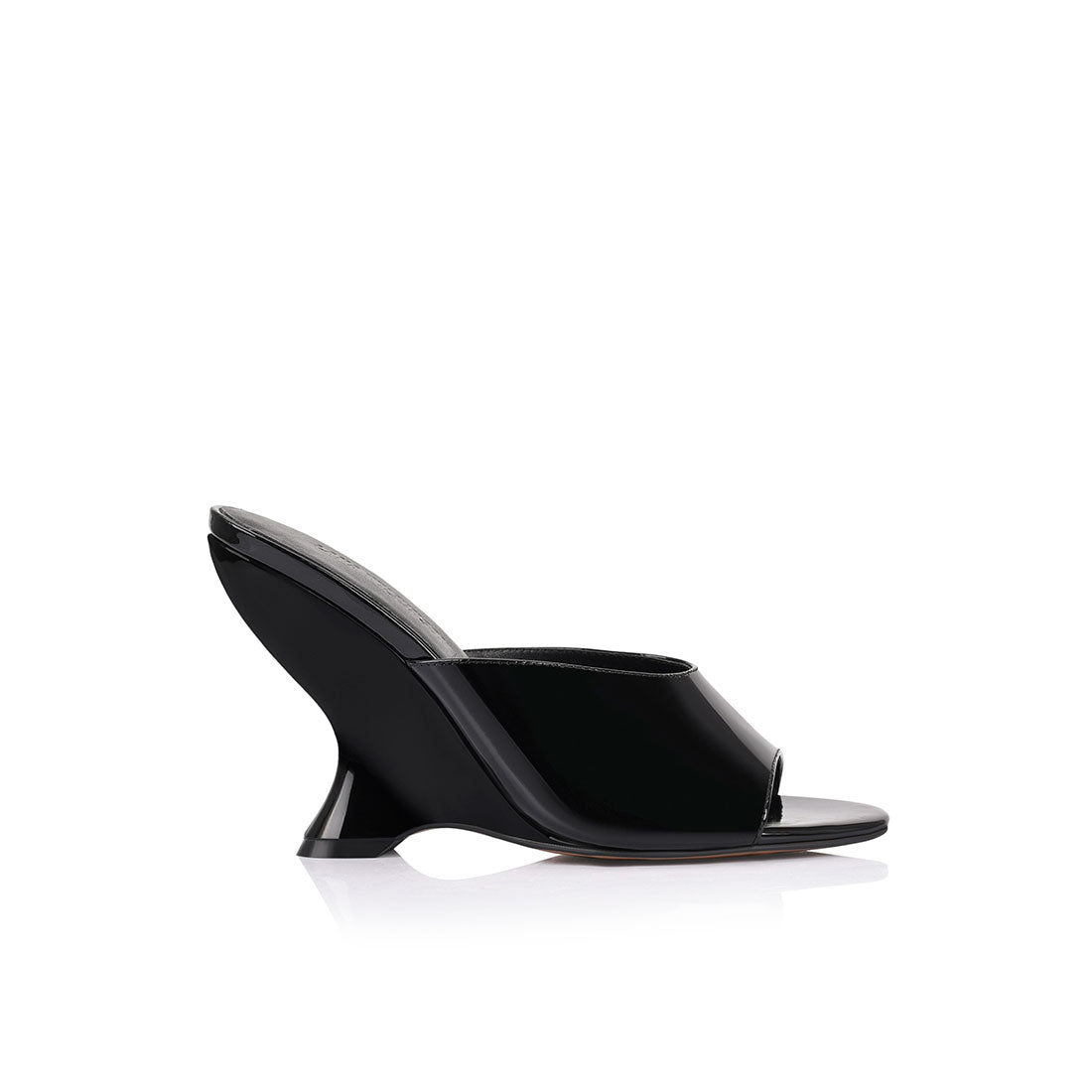 Martha Wedge Heel Sandal Black Patent Leather1