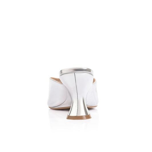 Mia Wedge Silver Patent Leather - Lana Wilkinson