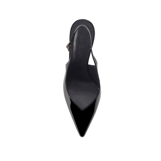 Octavia Wedge Black Patent Leather - Lana Wilkinson