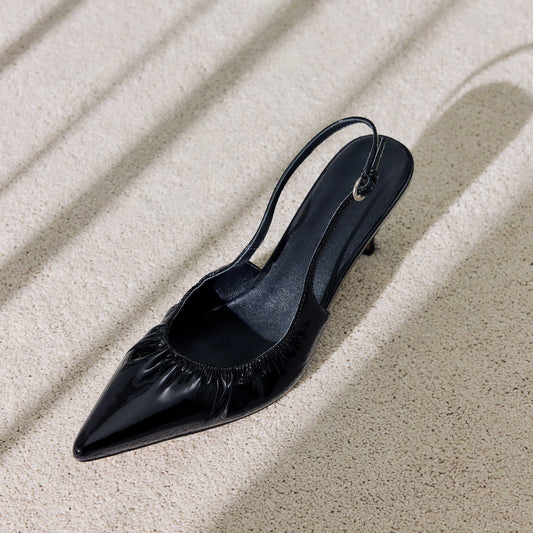 Charlotte Pump Black Patent - Lana Wilkinson