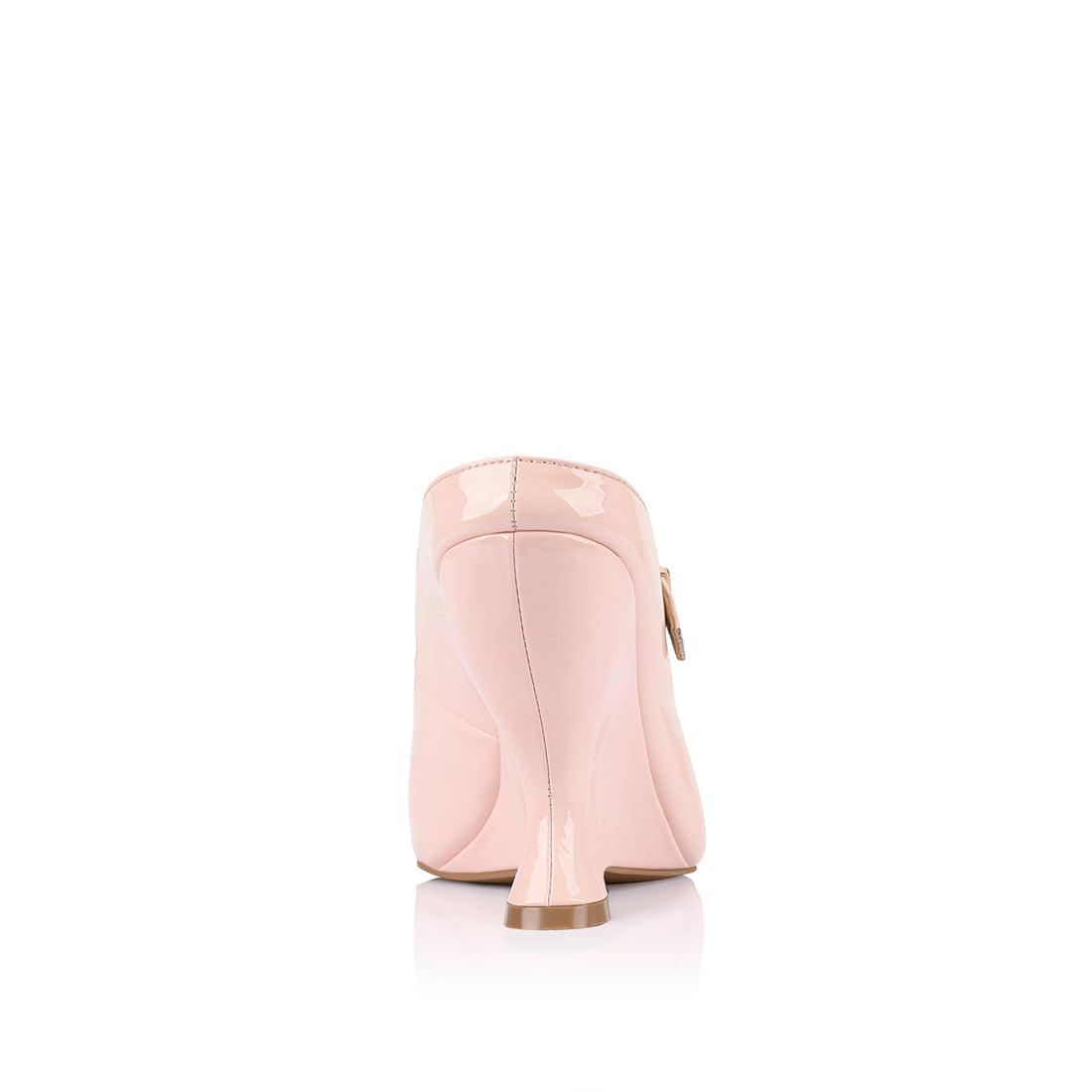 Quinn Wedge Blush Pink Patent Leather - Lana Wilkinson