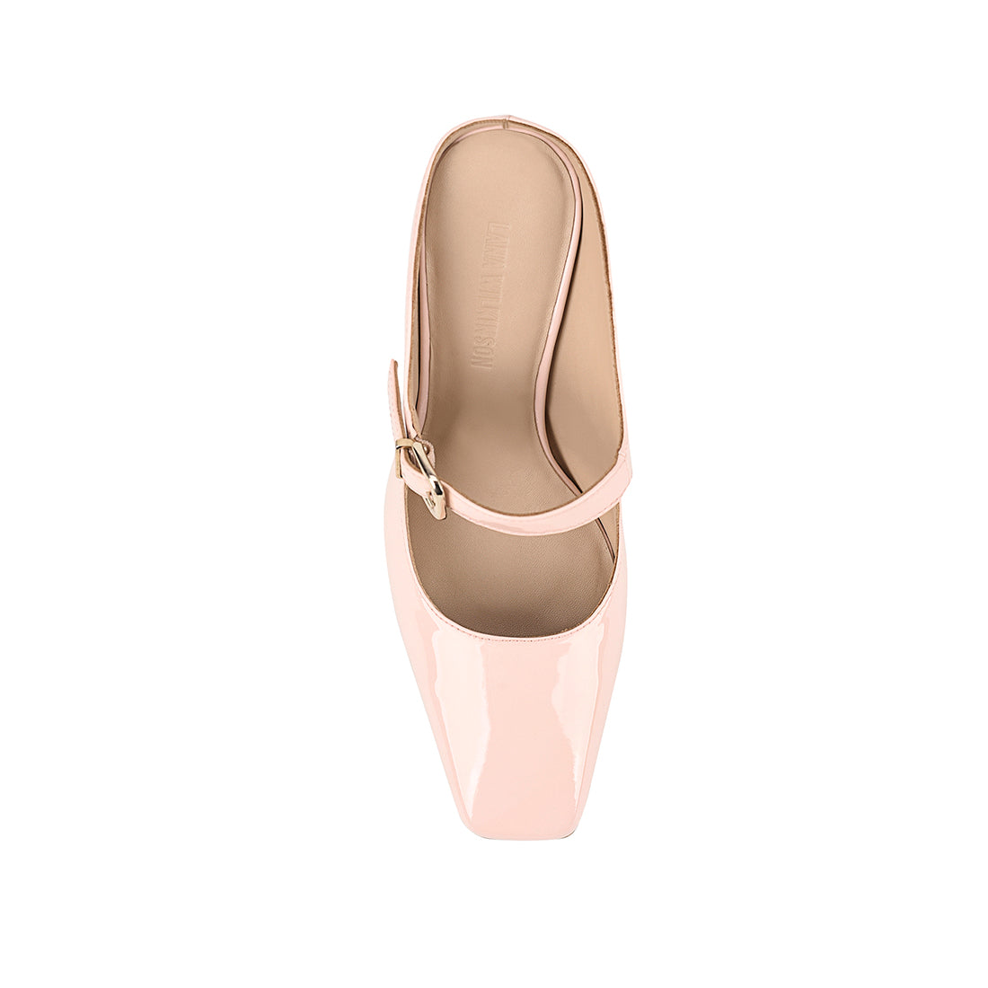 Quinn Wedge Blush Pink Patent Leather - Lana Wilkinson