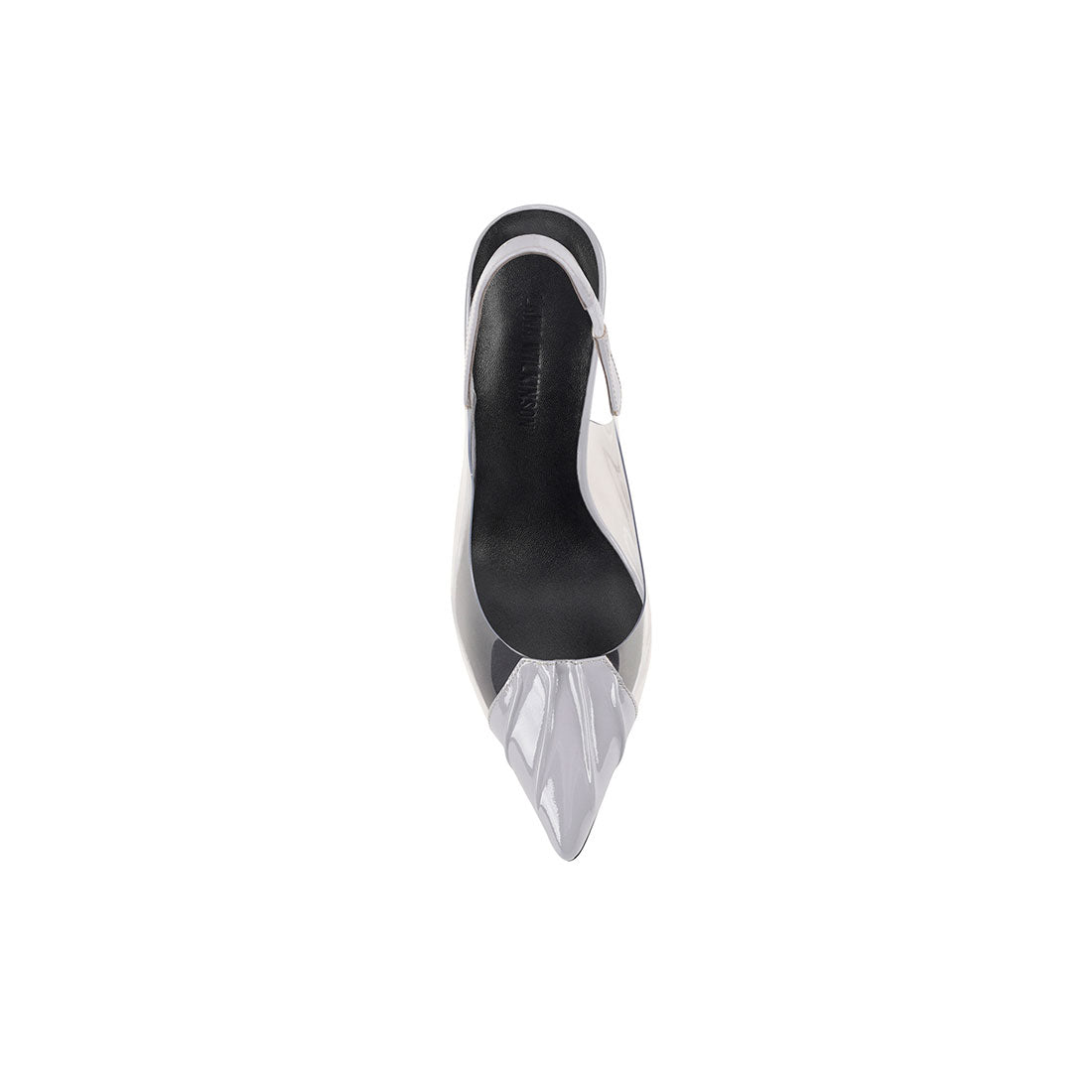 Romy Pump Vinylite Grey Patent Leather - Lana Wilkinson