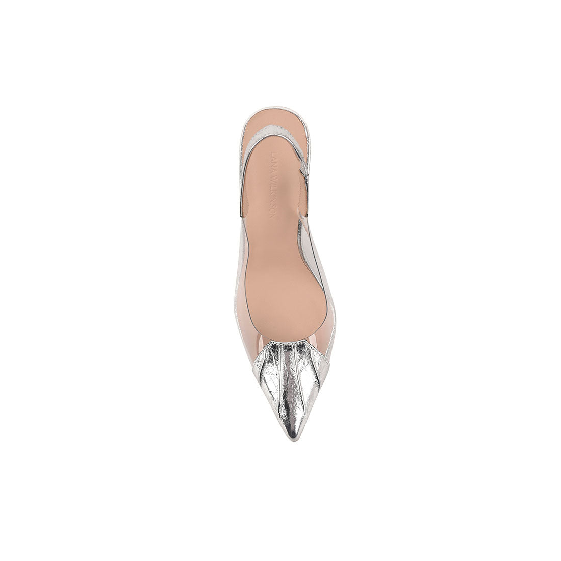 Romy Pump Vinylite Silver Metallic Patent - Lana Wilkinson
