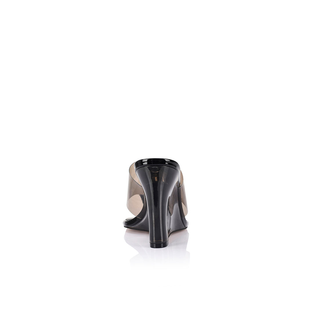 Sienna Wedge Lucite Black Vinylite - Lana Wilkinson