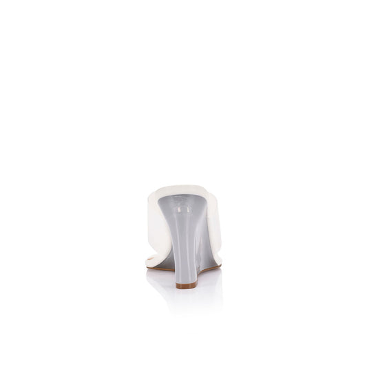 Sienna Wedge Lucite White Vinylite - Lana Wilkinson