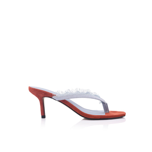 Grace Sandal Clay & Blue Suede - Lana Wilkinson