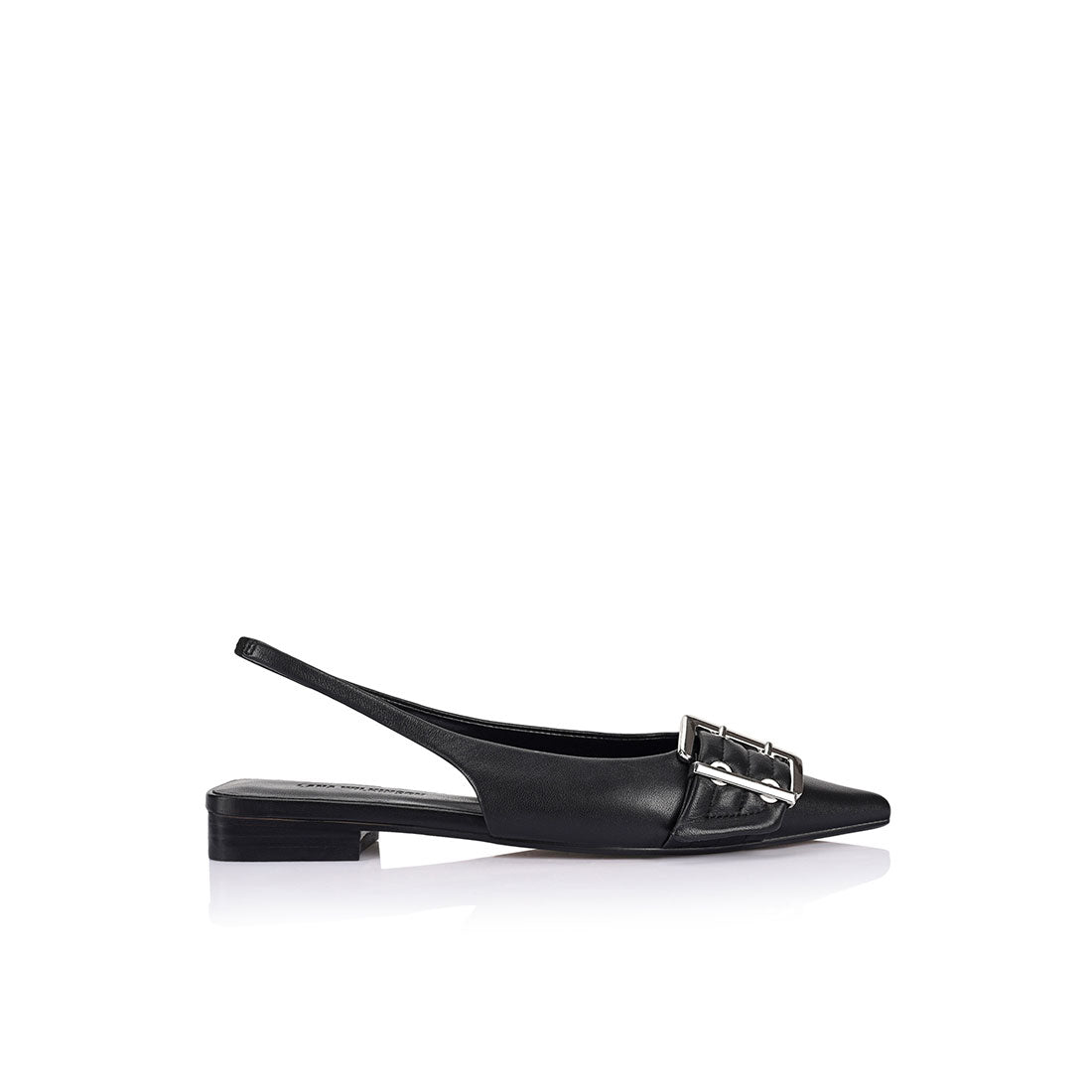 Taylor Flat Black Leather - Lana Wilkinson