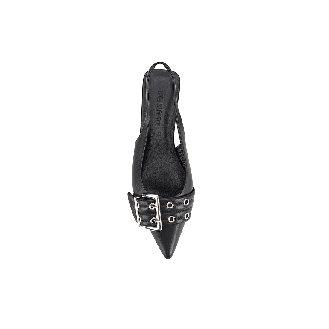 Taylor Flat Black Leather - Lana Wilkinson