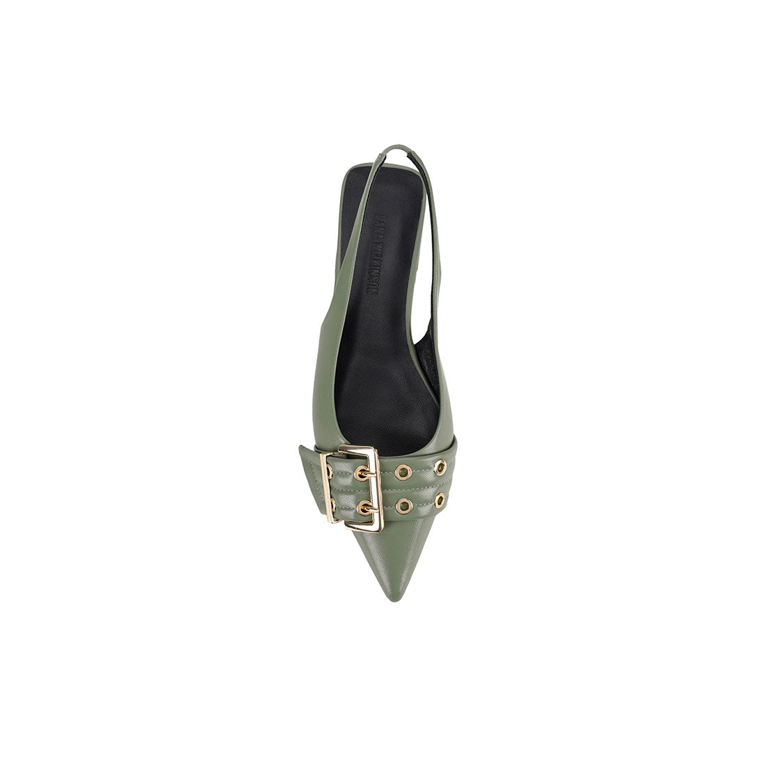 Taylor Flat Olive Leather - Lana Wilkinson
