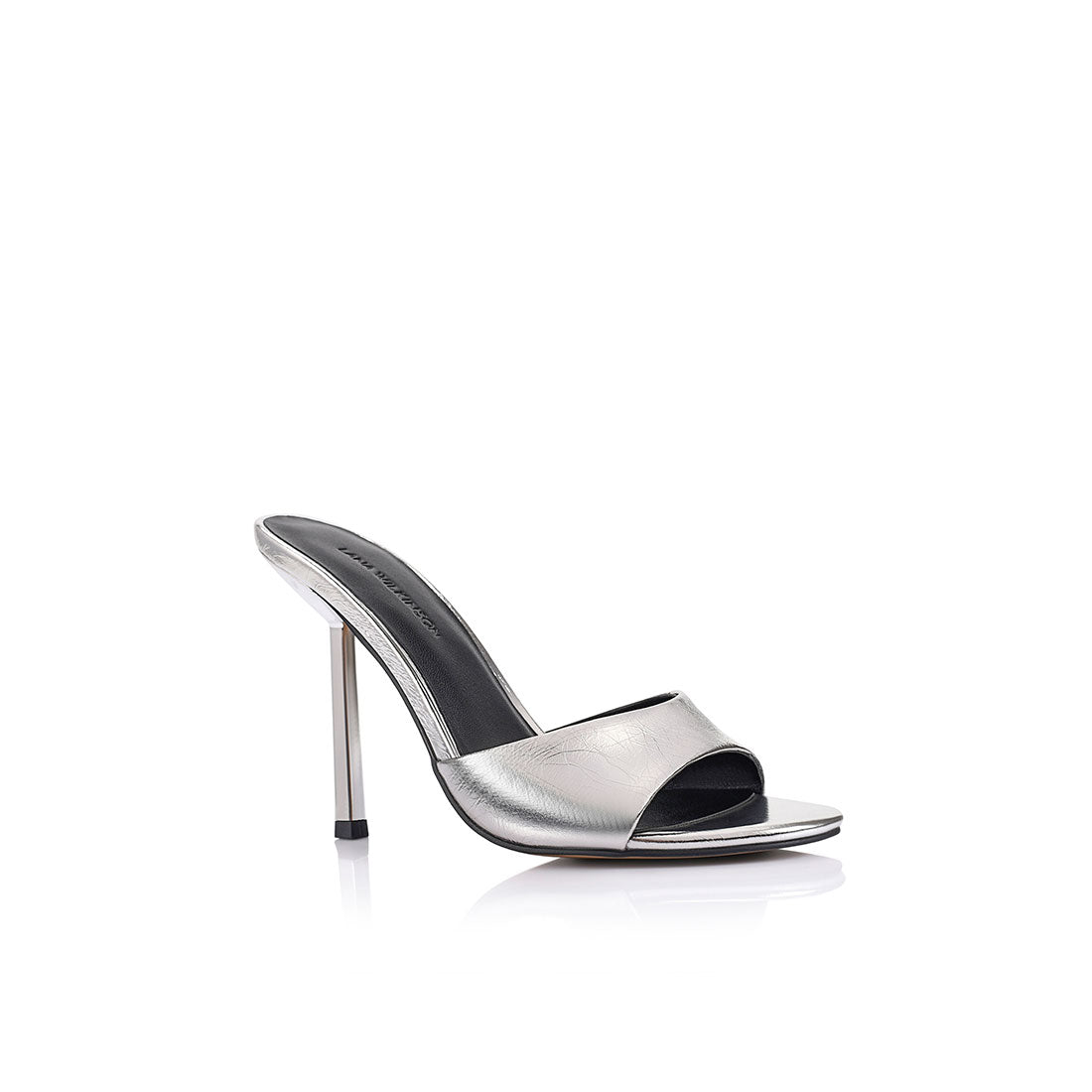 Whitney Mule Silver Metallic Patent - Lana Wilkinson