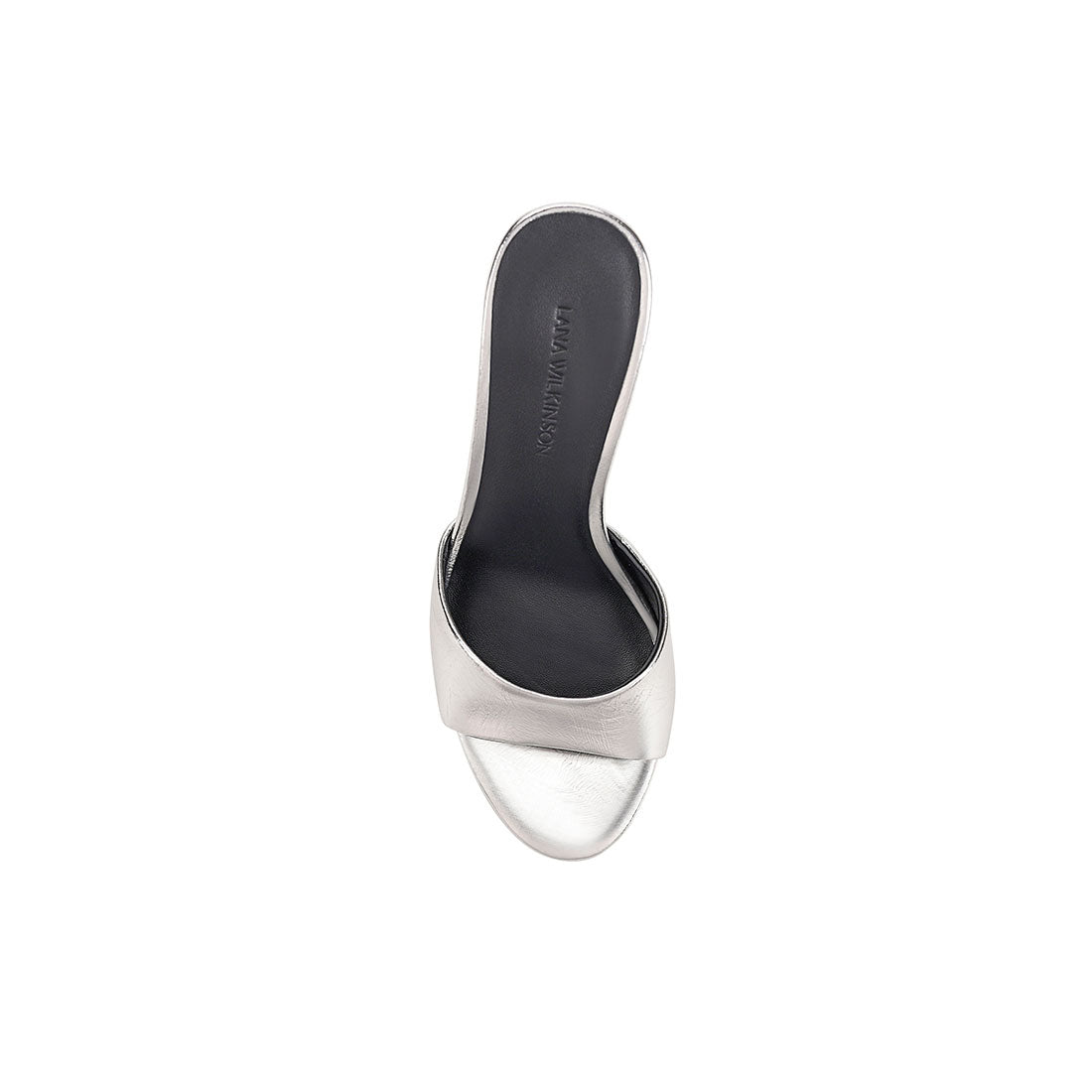 Whitney Mule Silver Metallic Patent - Lana Wilkinson