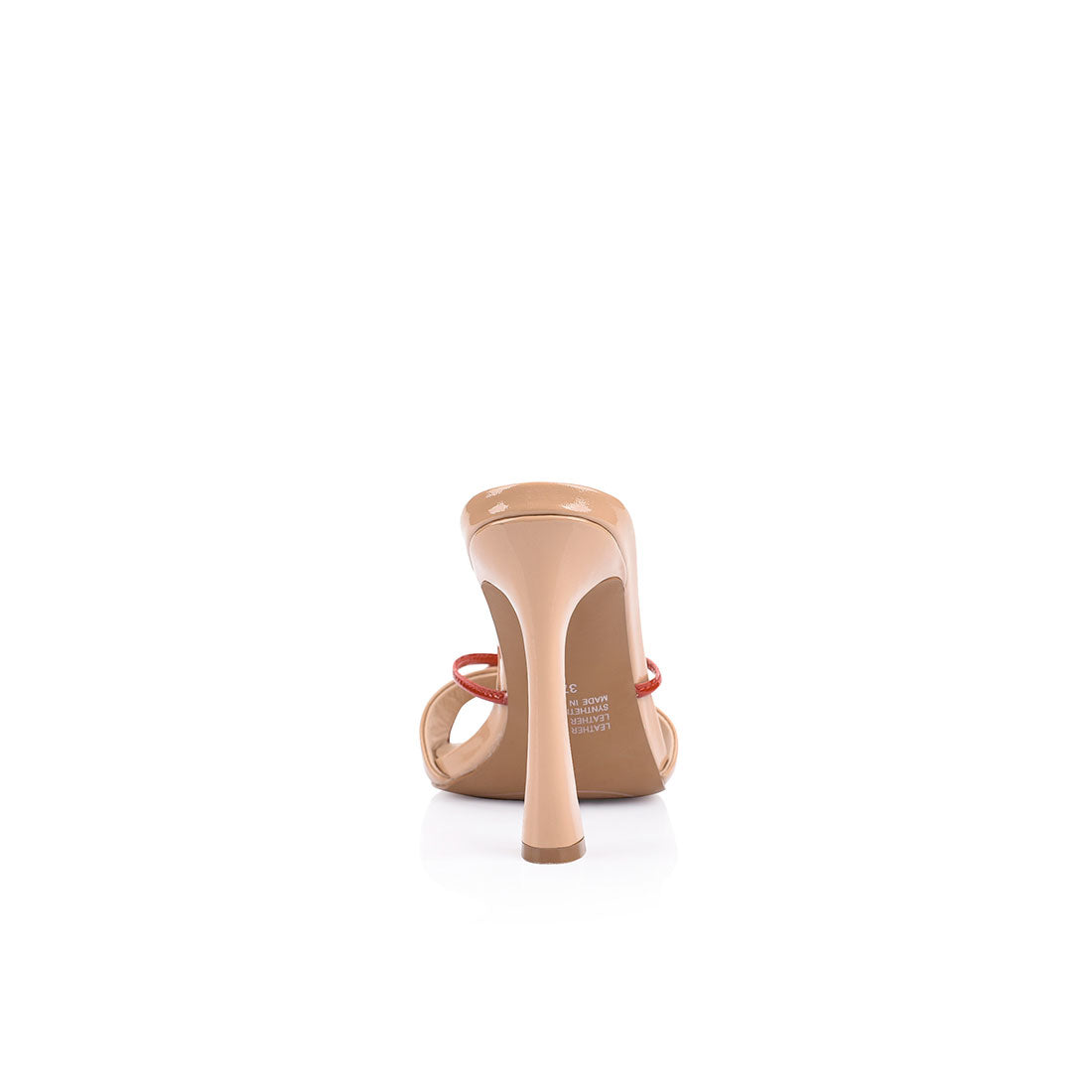 Willow Mule Beige Red Leather - Lana Wilkinson