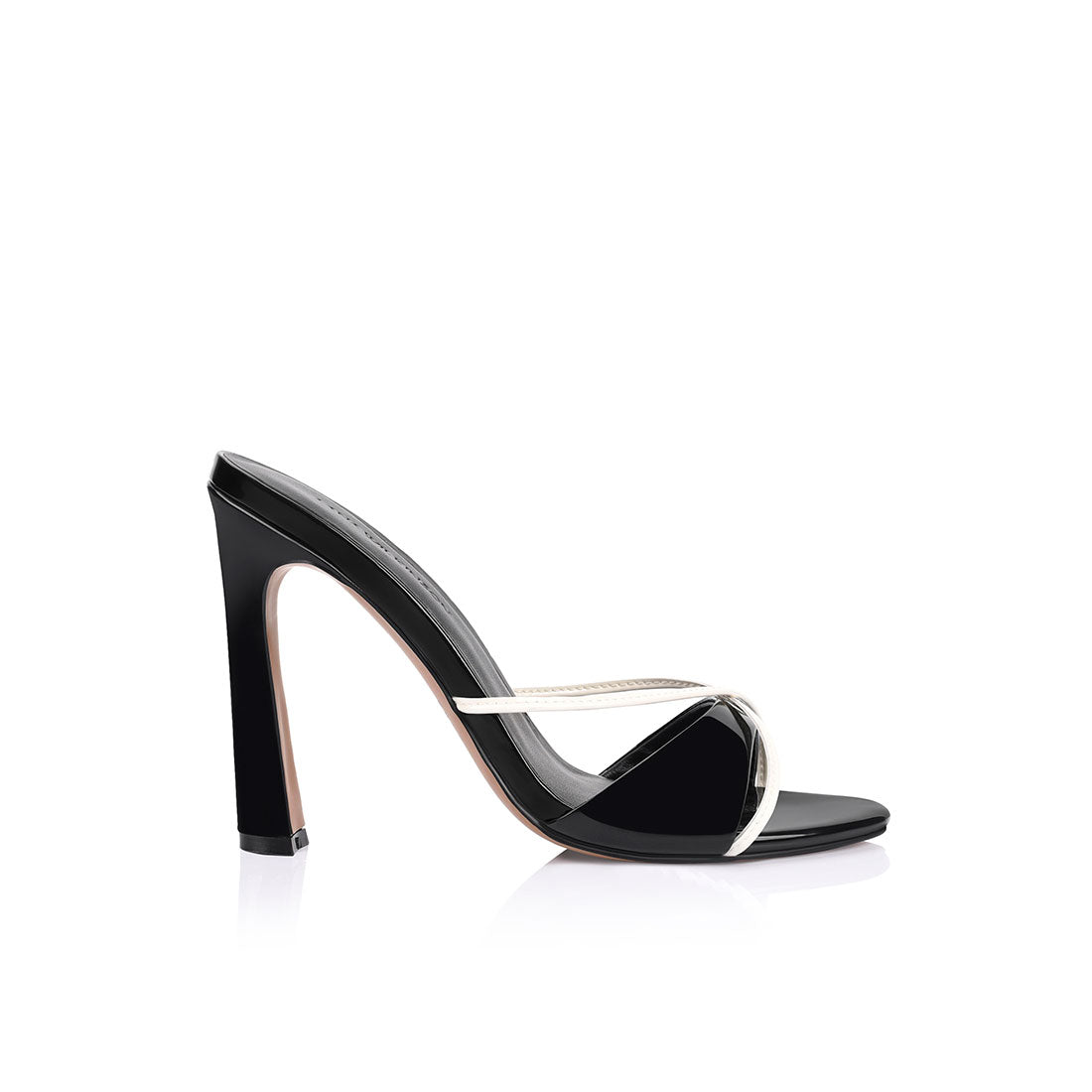 Willow Mule Black White Leather - Lana Wilkinson