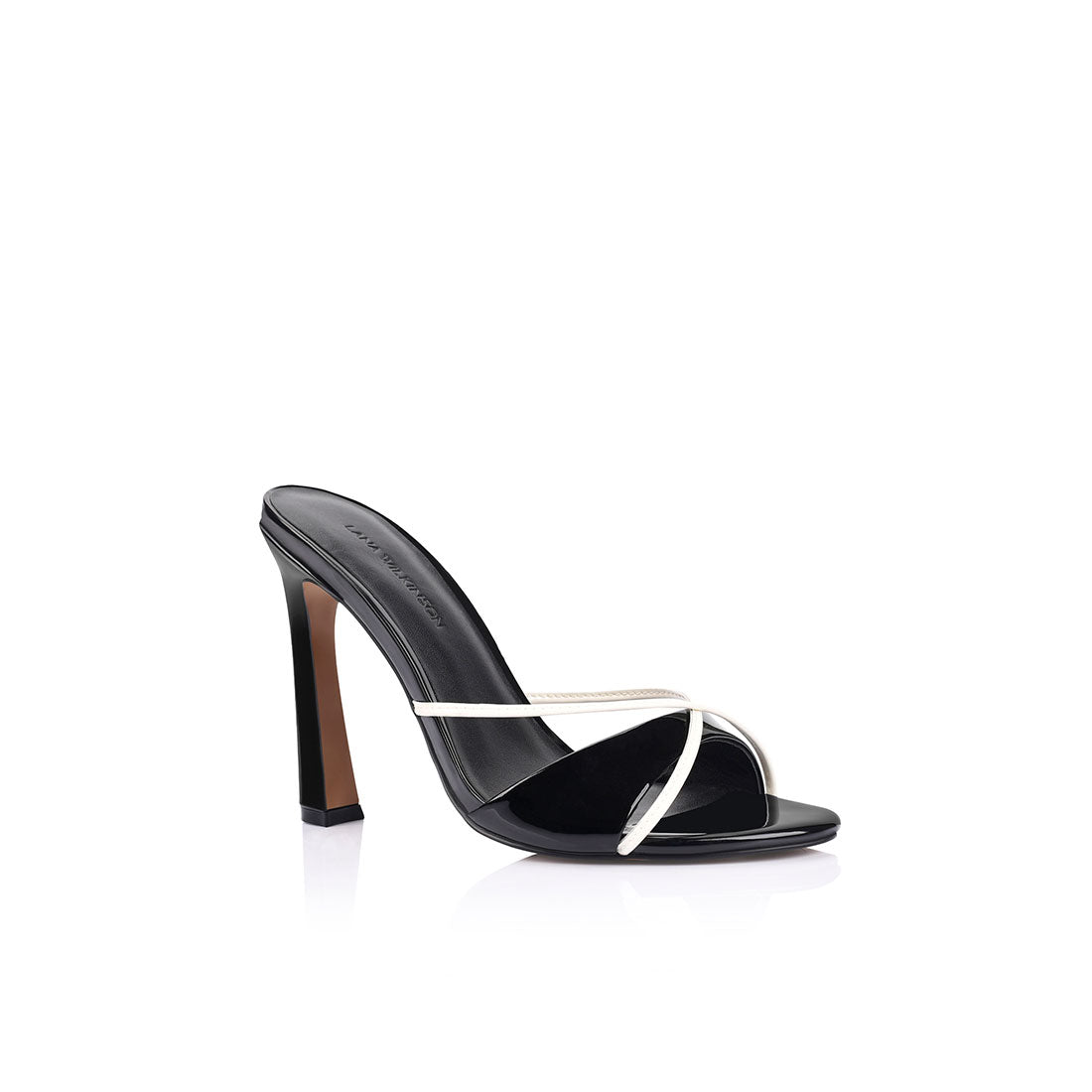 Willow Mule Black White Leather - Lana Wilkinson