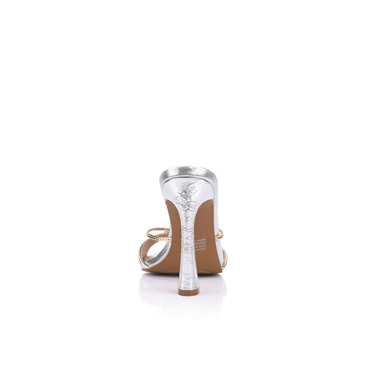 Willow Mule Silver Gold Leather - Lana Wilkinson