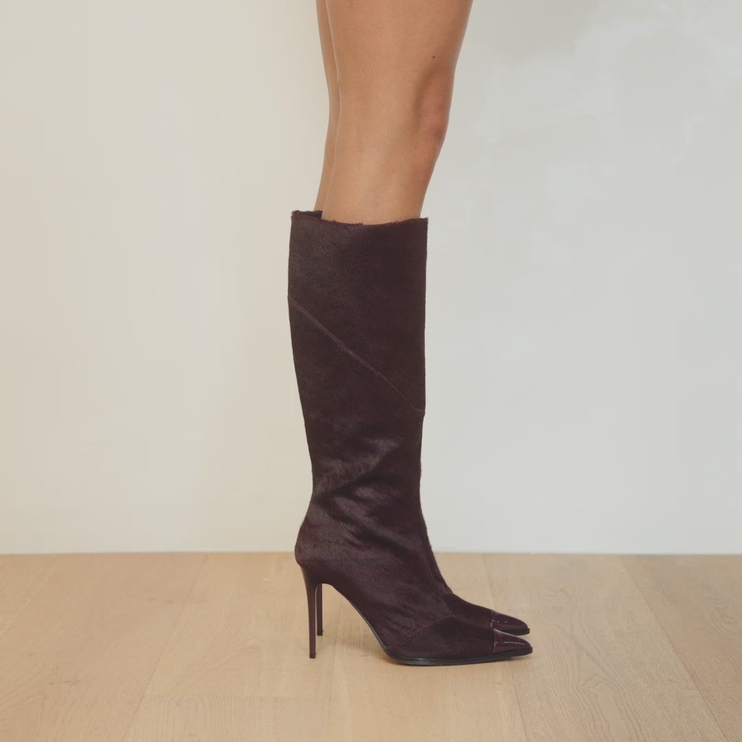 Dylan Boot Eggplant Pony - Lana Wilkinson