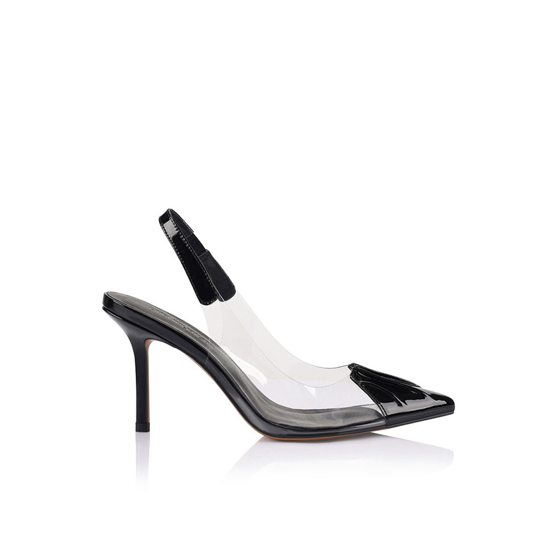 Remi Pump Vinylite & Black Patent Leather - Lana Wilkinson