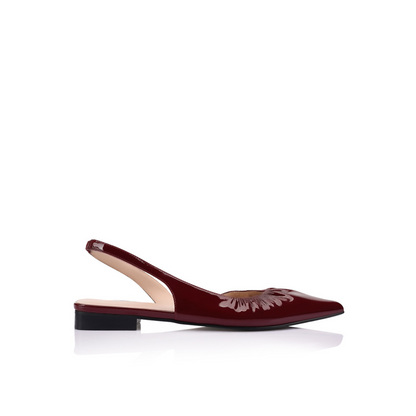 Bridie Flat Wine Patent Leather