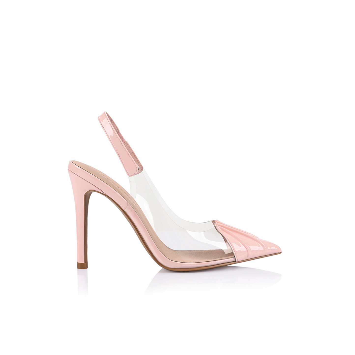 Romy Pump Vinylite & Pink Patent Leather