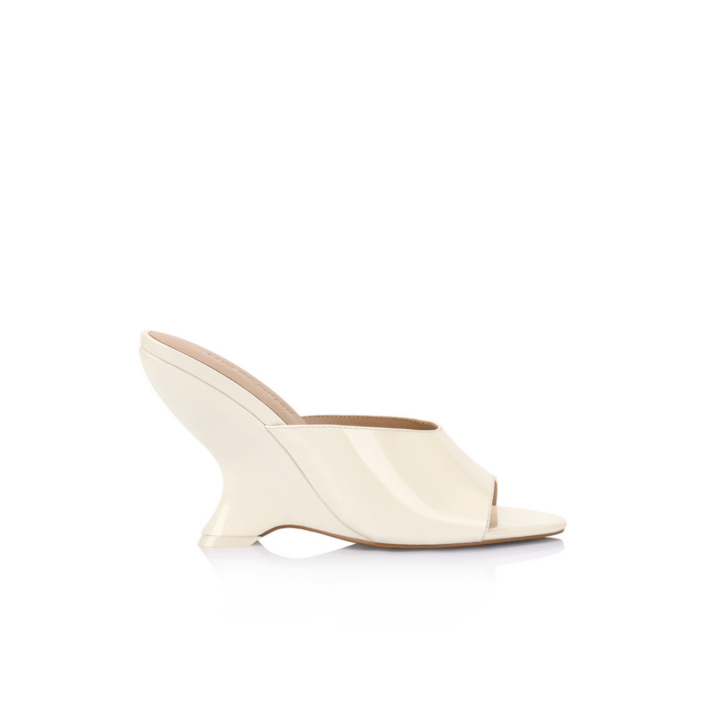 Martha Wedge White Patent Leather