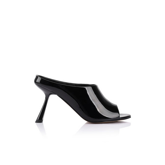 Sloane Mule Black Patent Leather - Lana Wilkinson