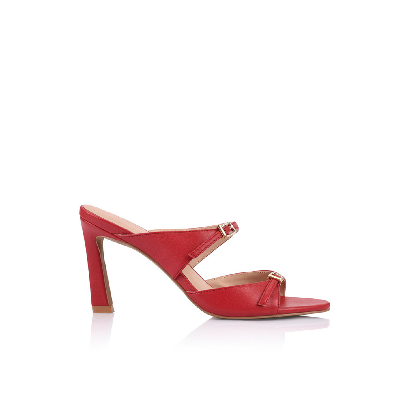 Edie Mule Red Leather