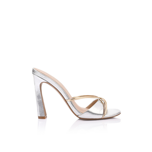 Willow Mule Silver & Gold Leather