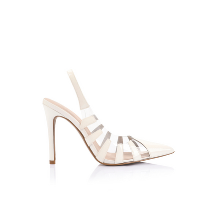 Sasha Pump Vinylite & White Patent