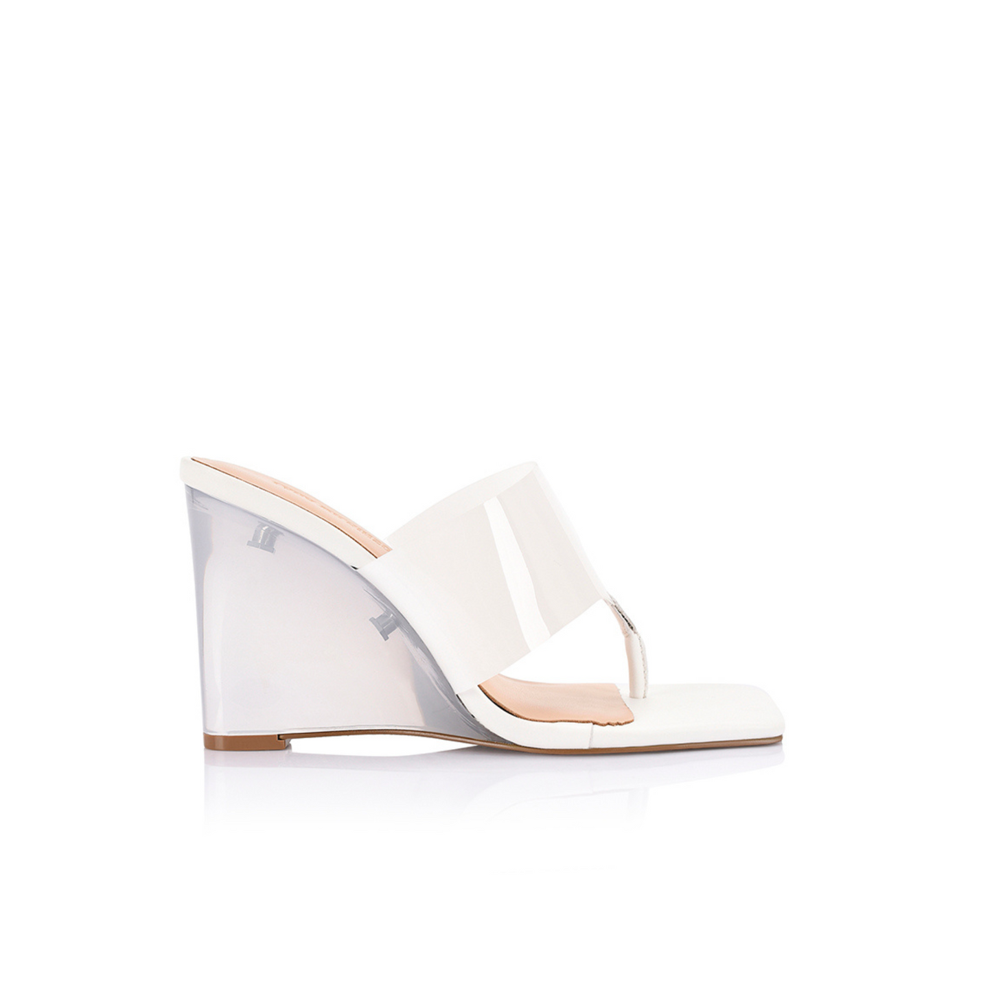 Sienna Wedge Lucite & White Vinylite