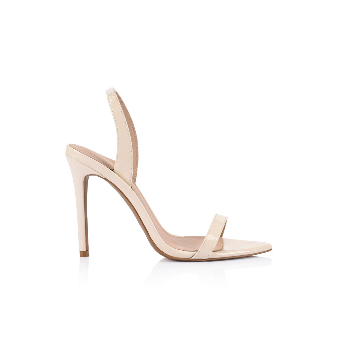 Cassie Sandal Cream Patent Leather