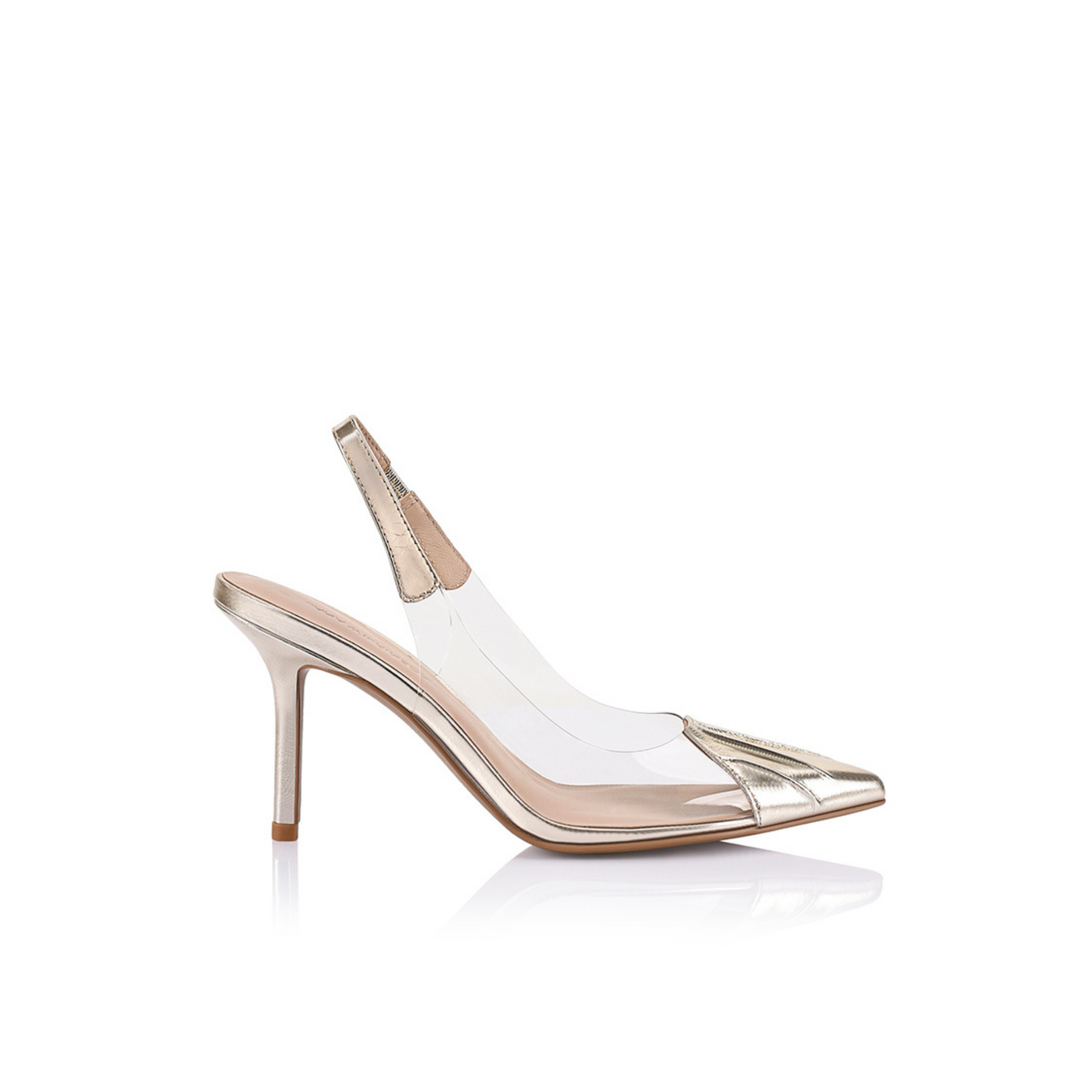 Remi Pump Vinylite Gold Metallic Patent - Lana Wilkinson