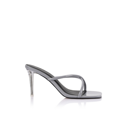 Britney Sandal Grey Patent Leather