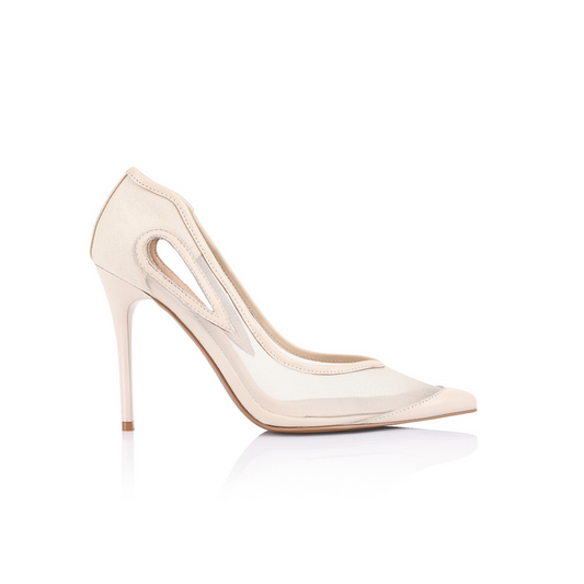 Catherine Pump Ivory Mesh - Lana Wilkinson