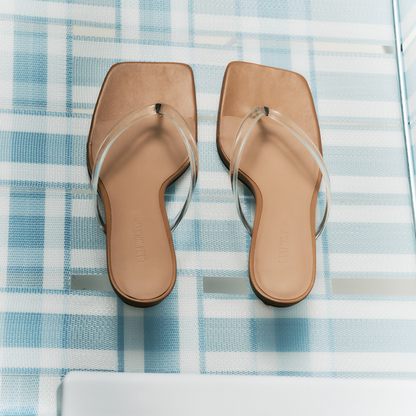 Keeley Sandal Beige Leather - Lana Wilkinson