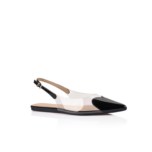 Rhi Flat Vinylite & Black Patent Leather - Lana Wilkinson