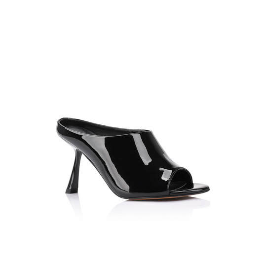 Sloane Mule Black Patent Leather - Lana Wilkinson
