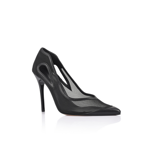 Catherine Pump Black Mesh - Lana Wilkinson