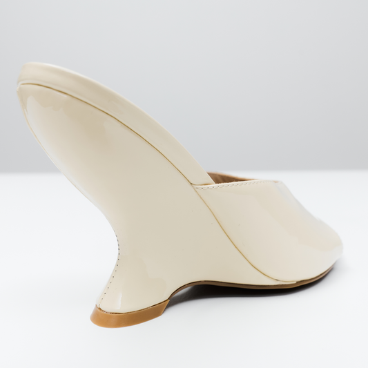 Martha Wedge Butter Patent Leather - Lana Wilkinson