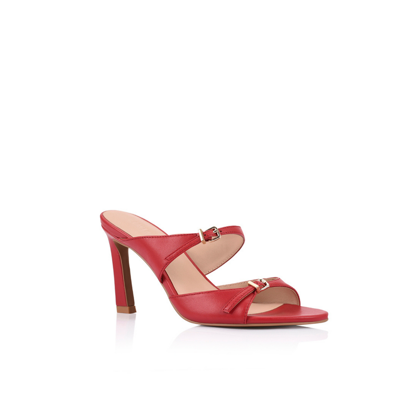 Edie Mule Red Leather