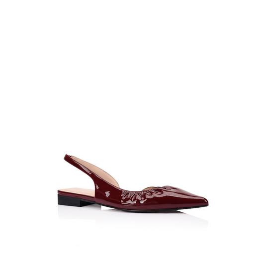 Bridie Flat Wine Patent Leather