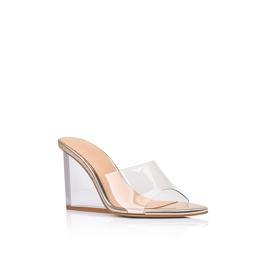 Perspex wedge heels best sale