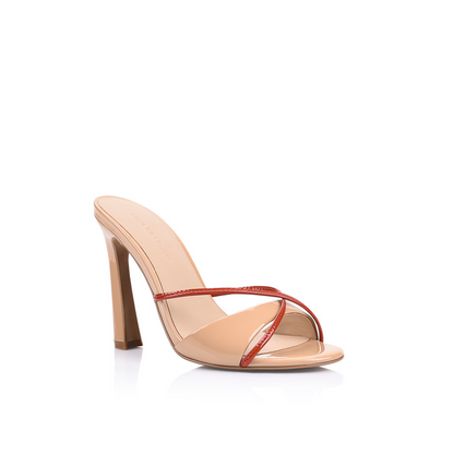 Willow Mule Beige & Red Leather