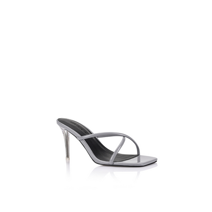 Britney Sandal Grey Patent Leather