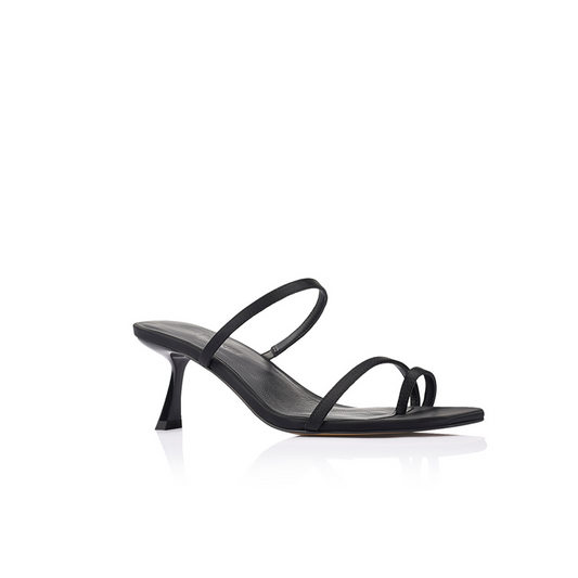 Lana Wilkinson - Torrance Sandal Black Satin