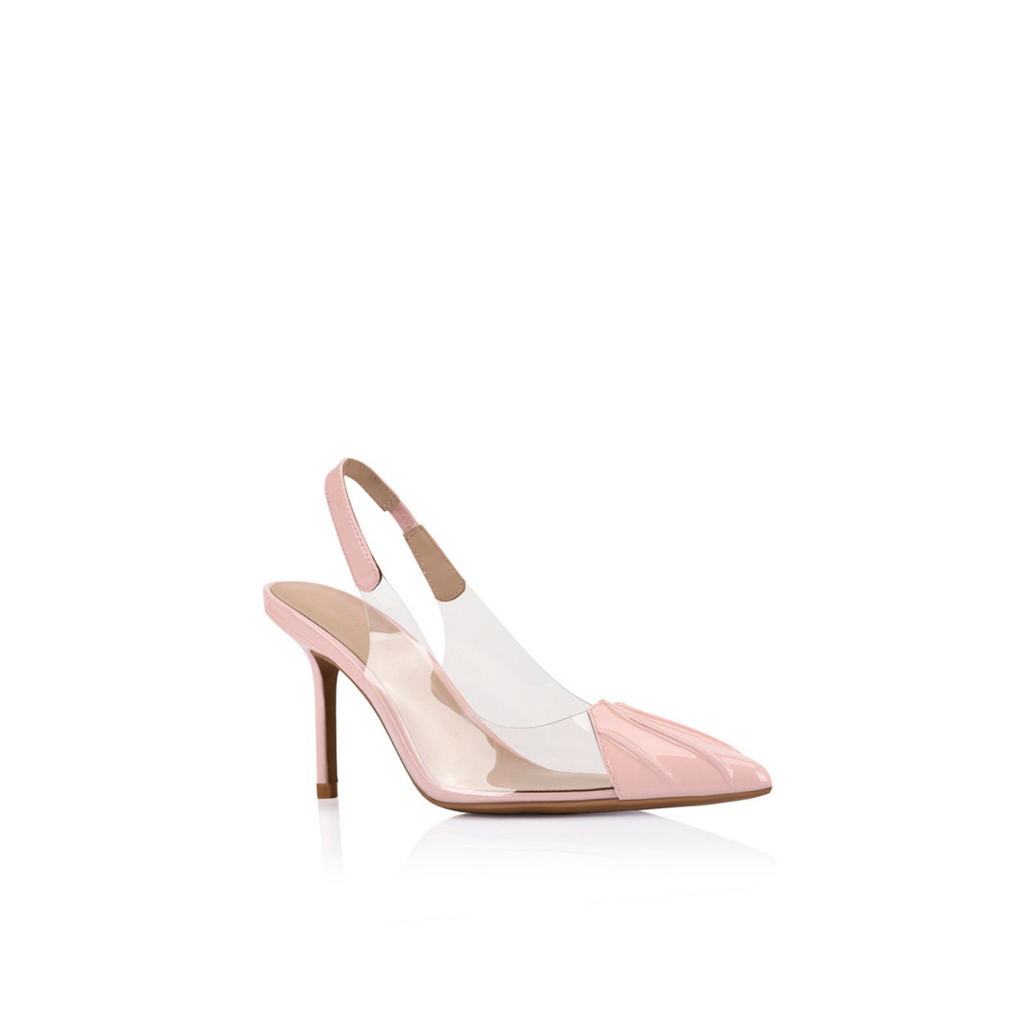 Remi Pump Vinylite & Blush Pink Leather