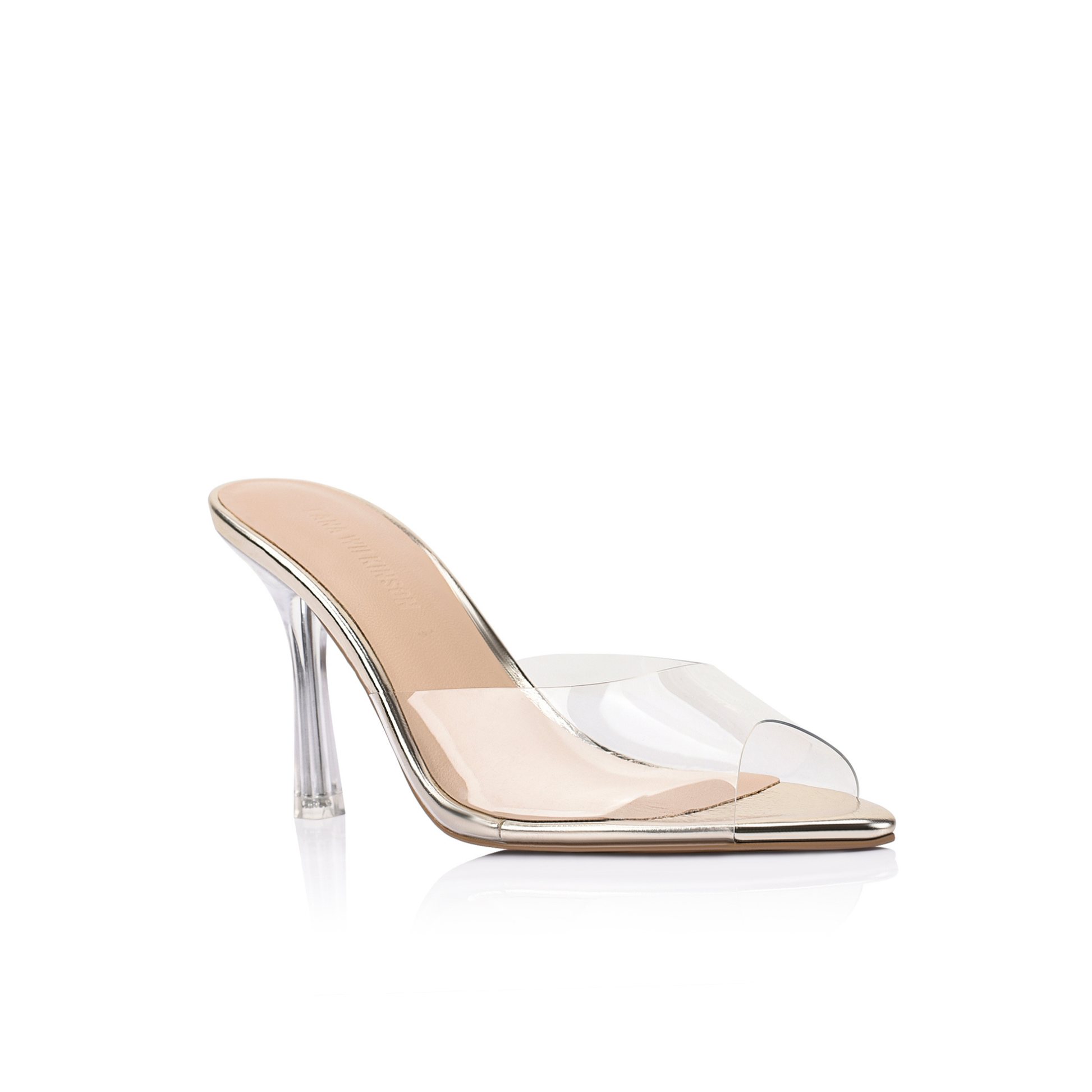 Beth Mule Vinylite & Gold Metallic Leather - Lana Wilkinson