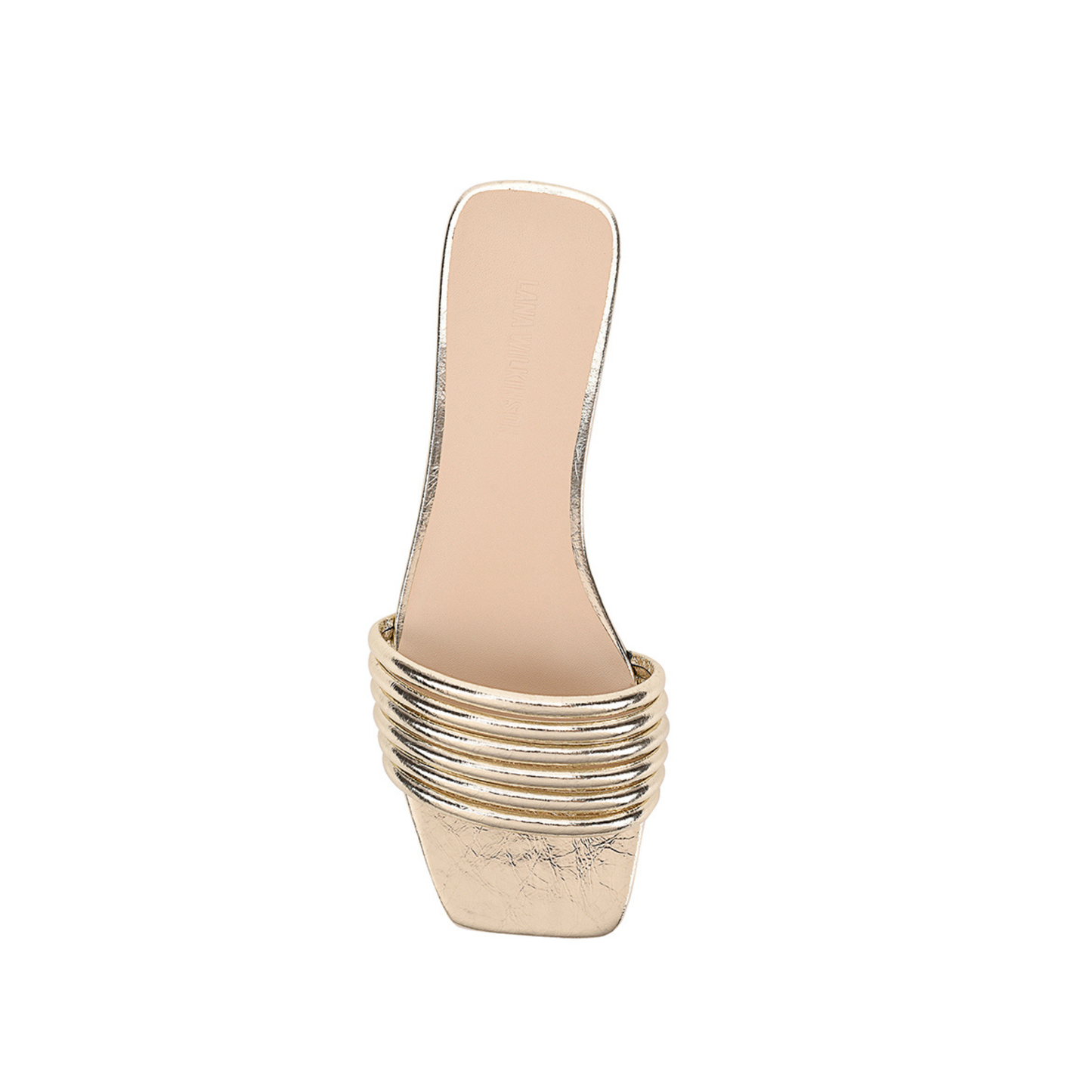 Cami Flat Gold Metallic Leather - Lana Wilkinson