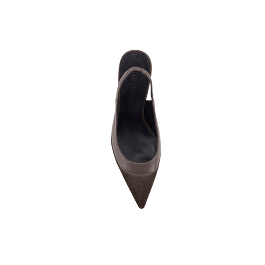 Celeste Pump Pony & Chocolate Leather - Lana Wilkinson