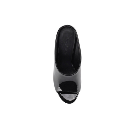 Sloane Mule Black Patent Leather - Lana Wilkinson